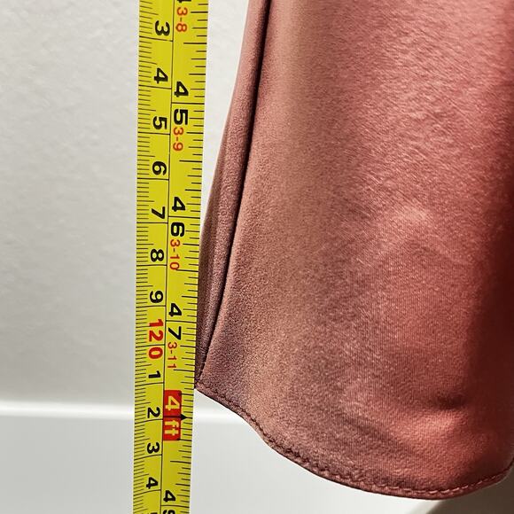 ASOS DESIGN Satin Batwing Midi Dress Draped Bodice Size 10 US Toffee Brown - Picture 8 of 13